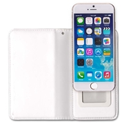 手帳型スマホケース素材　Ｍサイズ（ホワイト）100個入り