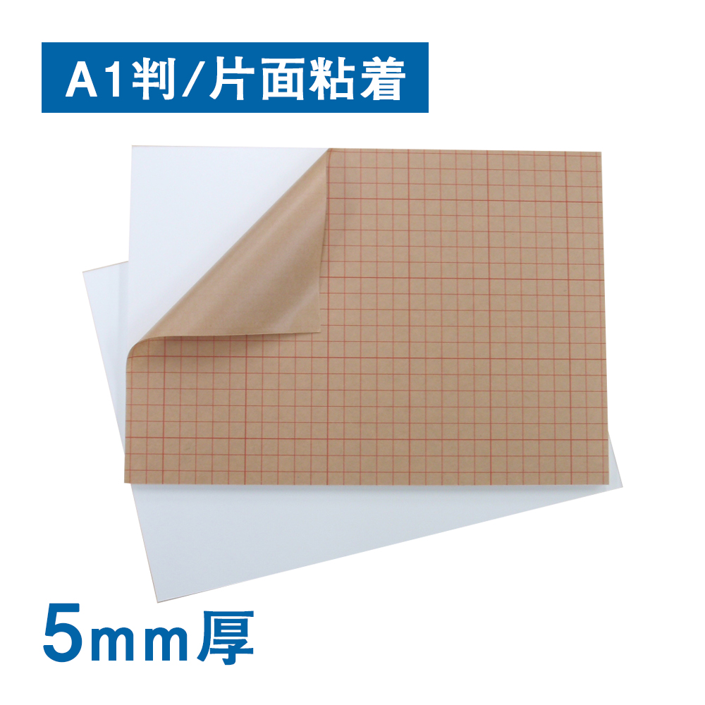 【数量限定！アウトレット特価】スチレンボード 5ｍｍ厚 片面粘着 反り対策 A1（605×910mm）10枚