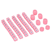 スチロールクロークチケットA型(1～50) ピンク 11009PNK　3組セット