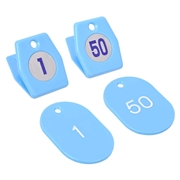 スチロールクロークチケットA型(1～50) スカイブルー 11009SBL　3組セット