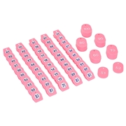 スチロールクロークチケットA型(51～100) ピンク 11010PNK　3組セット
