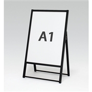 ポスタースタンド看板 2802K A1 フレーム開閉式 片面 ブラック